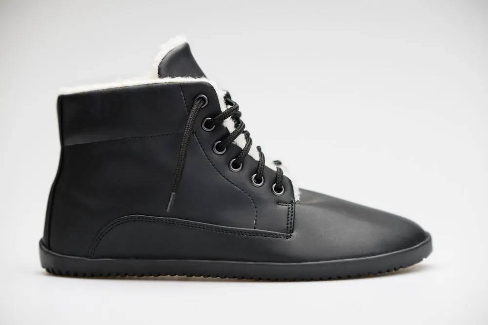 Ahinsa Sundara Winter Barefoot Ankle Boots - Black