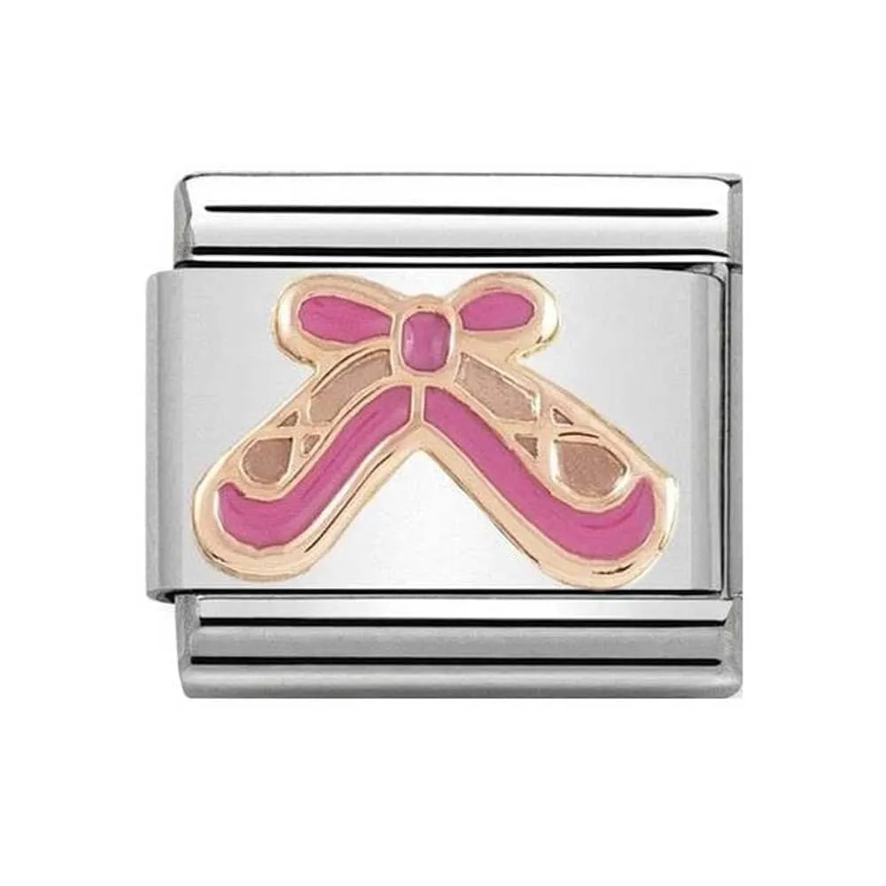 Classic Ballet Shoe Link - Rose Gold - 430203/02