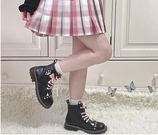 Cute Kitten Lolita Martin Boots