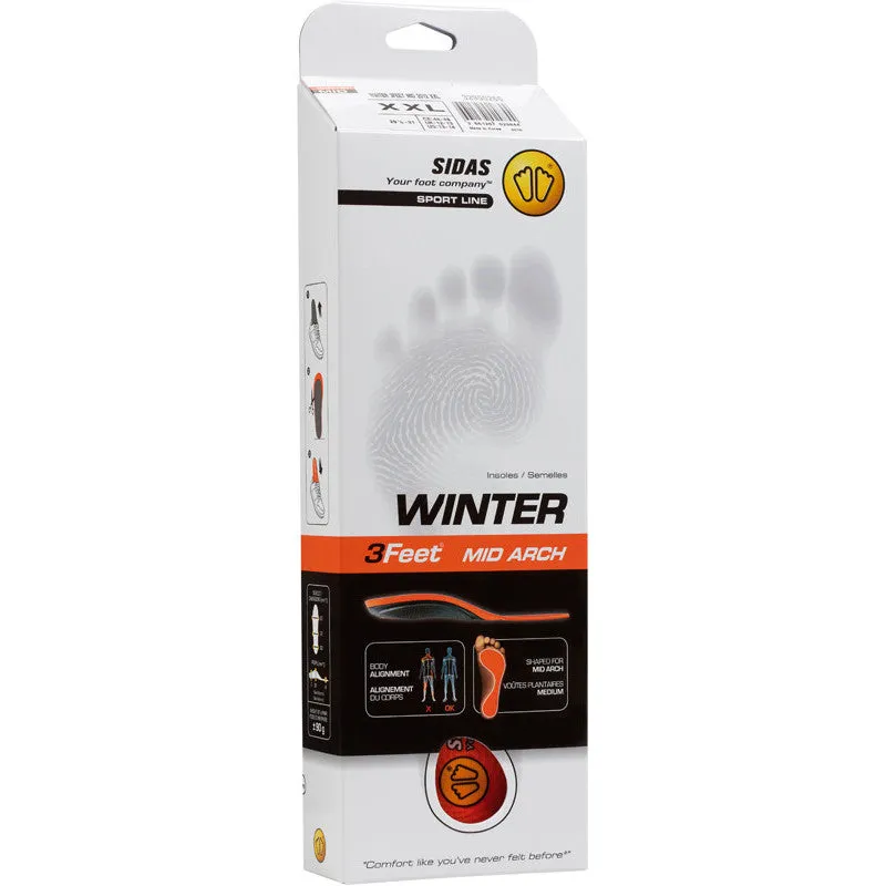 Sidas 3Feet Winter Insoles (3 Arch Heights)
