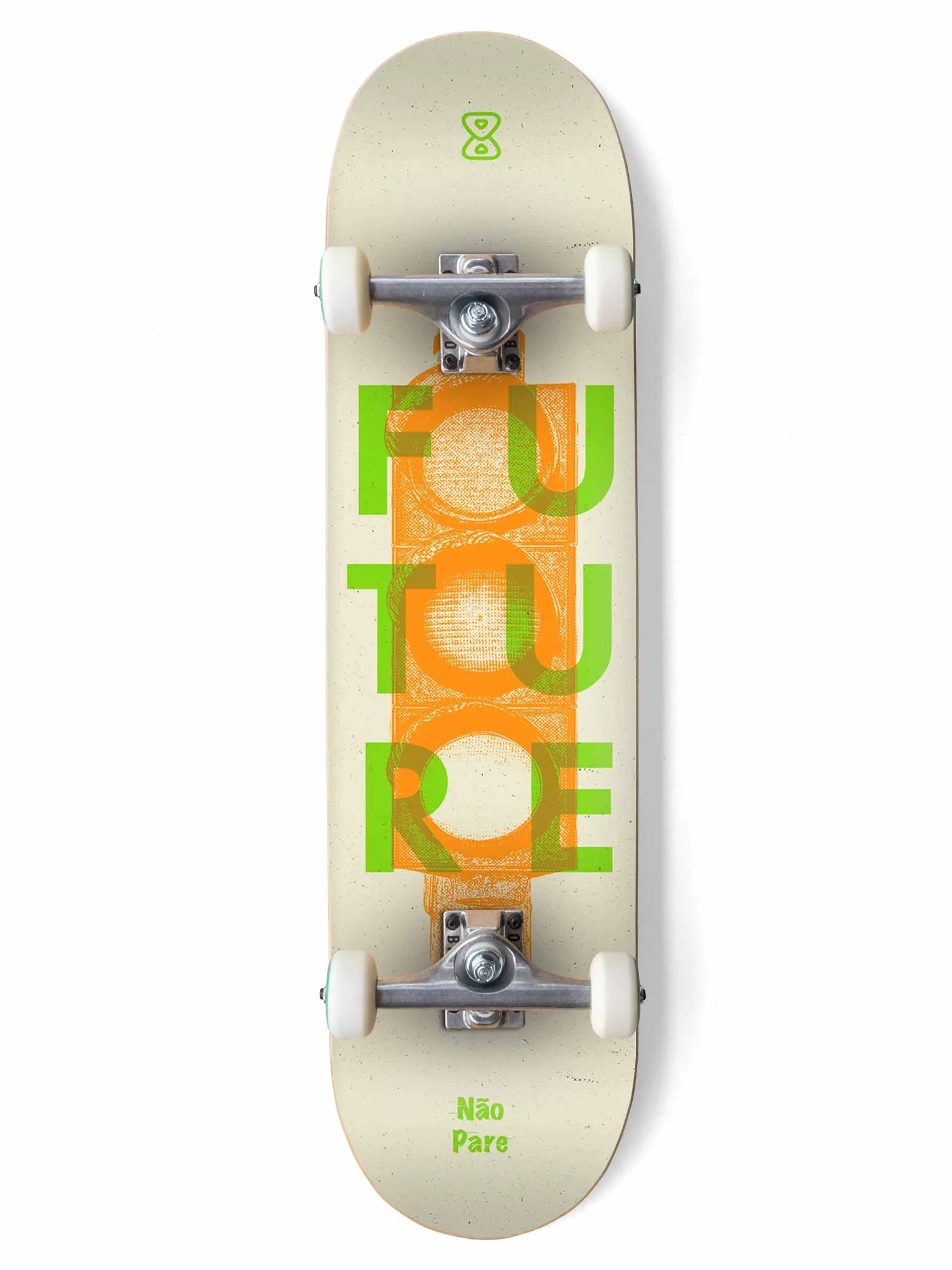 Skate Montado Future Marfim Não Pare 8.3''