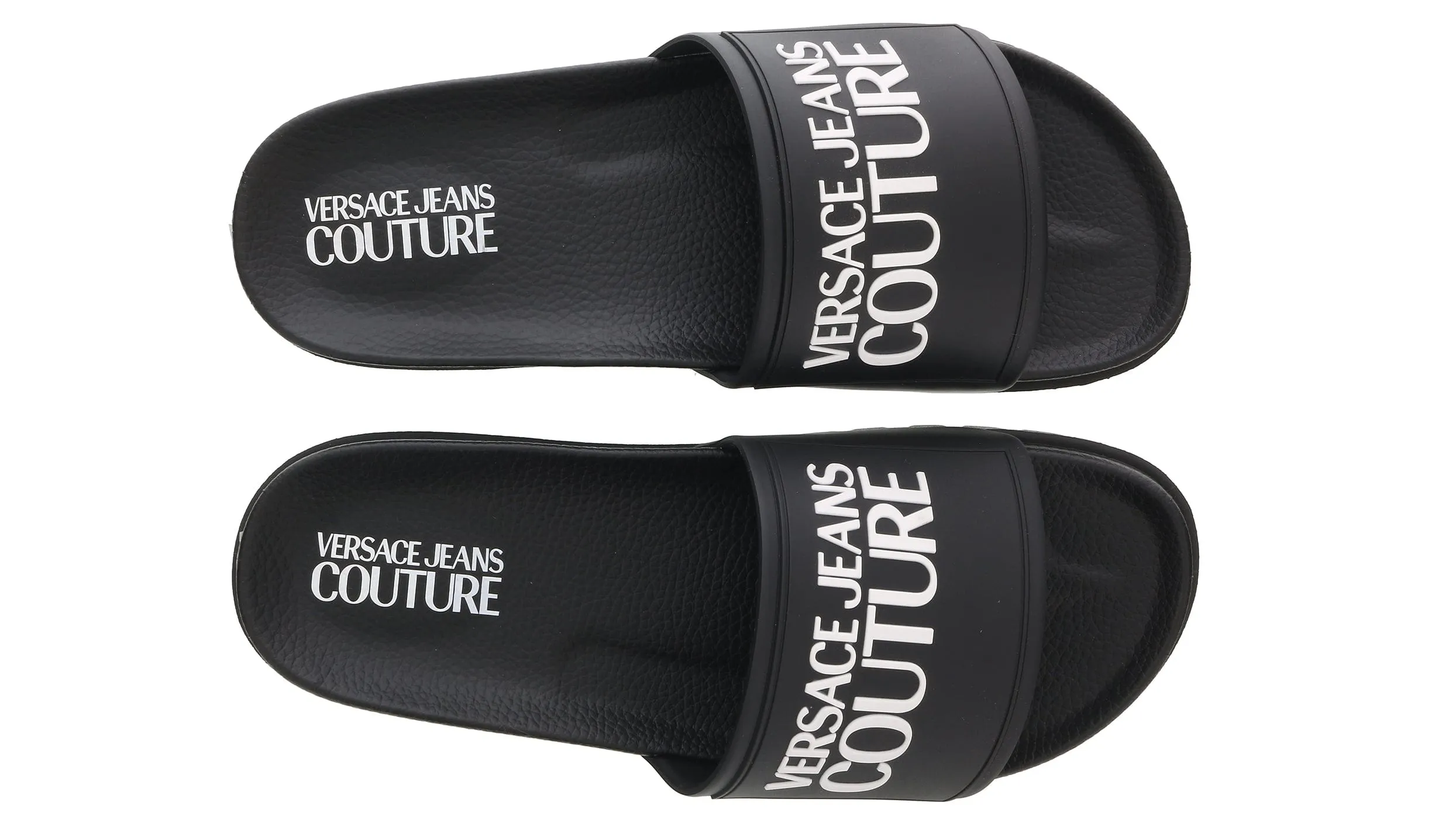 Versace Jeans Couture Black Logo Pool Slide-